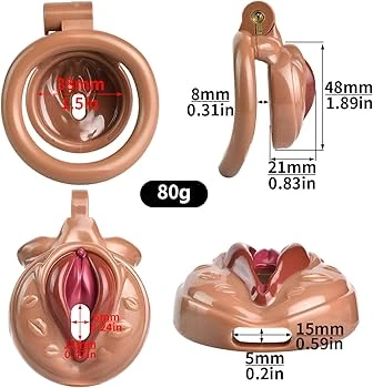 Resin SISSY Male Chastity Device with 4 ring - image 6