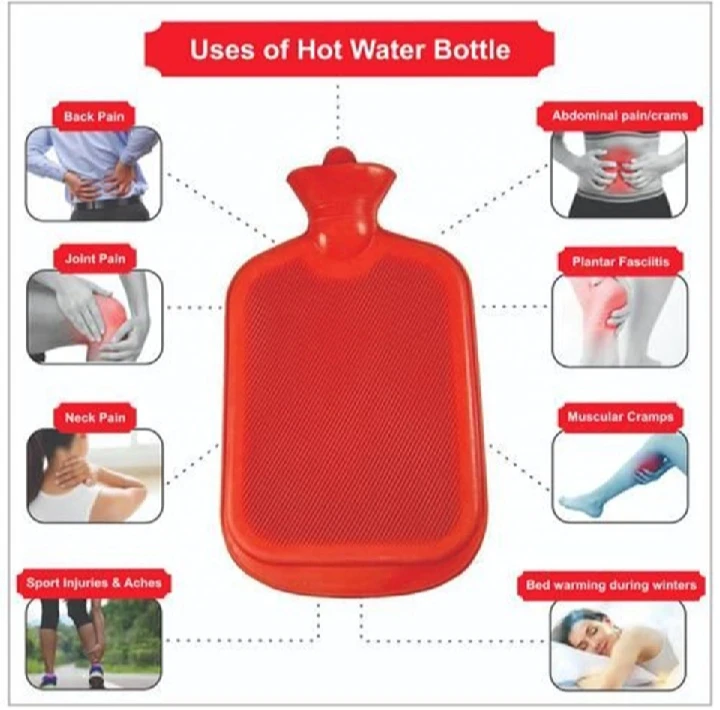 Generic Hot Water Bottle 2L Multicolored Rubber - image 2