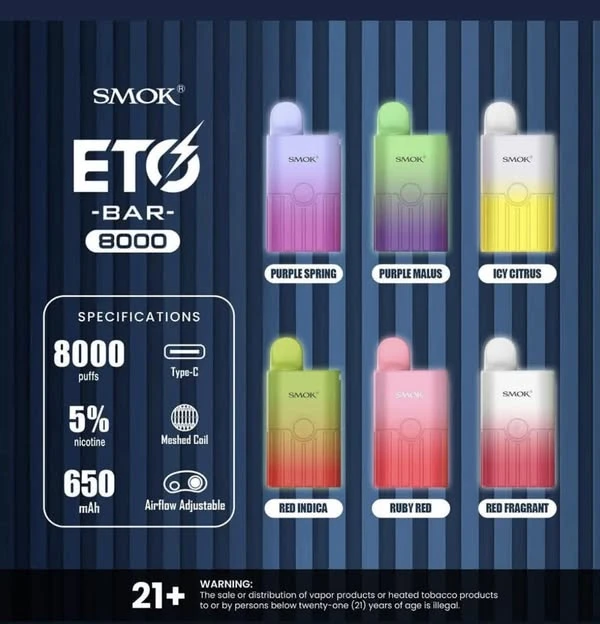 SMOK 8000 Puff Shisha Pen Disposable Vape Oat Milk