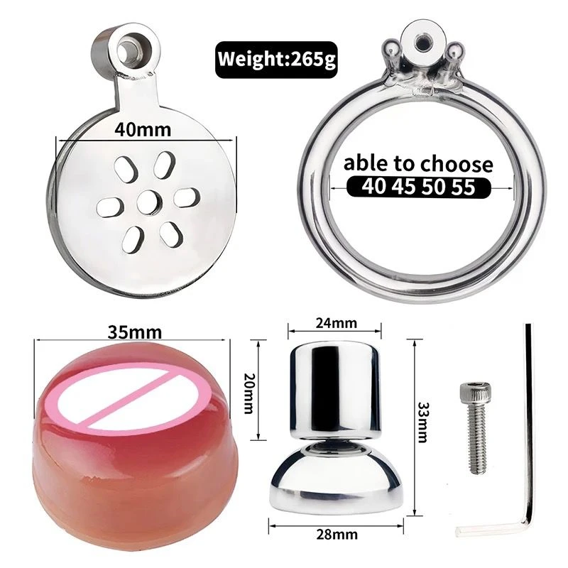 Generic Stainless Steel Male Chastity Cage - image 3