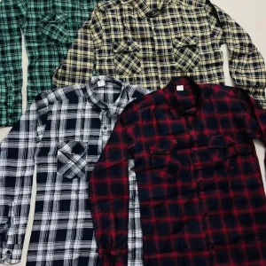 Double pocket cotton men long sleeve shirt