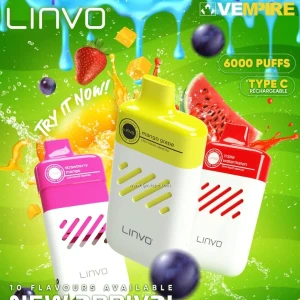 [Linvo] Caramel Shisha Pen Disposable Vape 6000 Puff