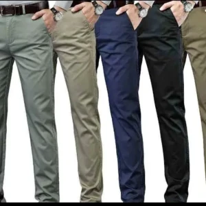 Men slim fit cotton trouser