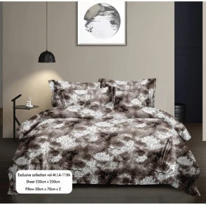 Mia Bedsheets / Bedsheet With 2 Pillow Covers (90 x 100)