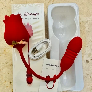 Generic Rose Toy Thrusting Licking Vibrator
