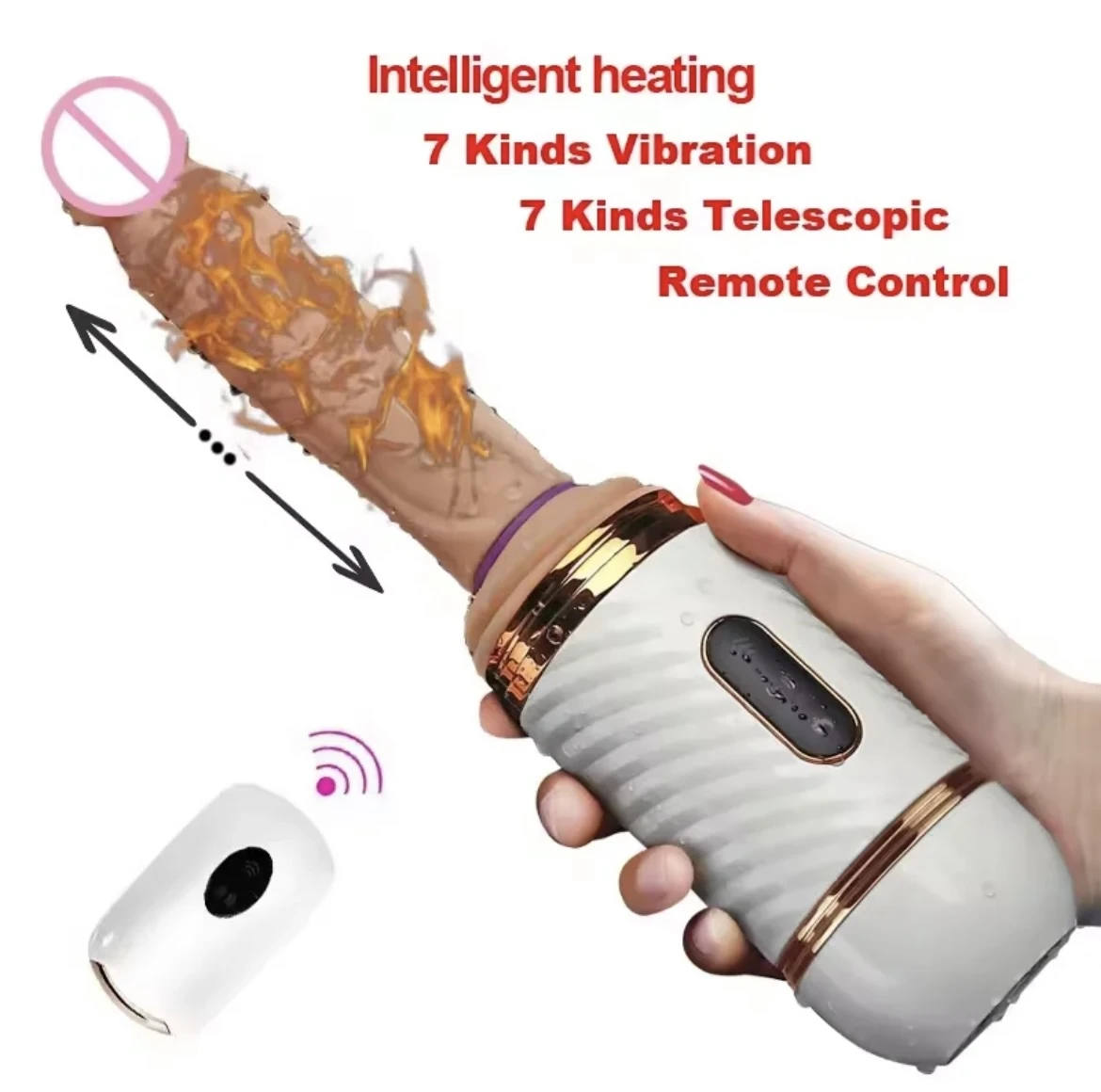 Generic Vibration Penetration Anal Dildo Remote Rotation - image 2