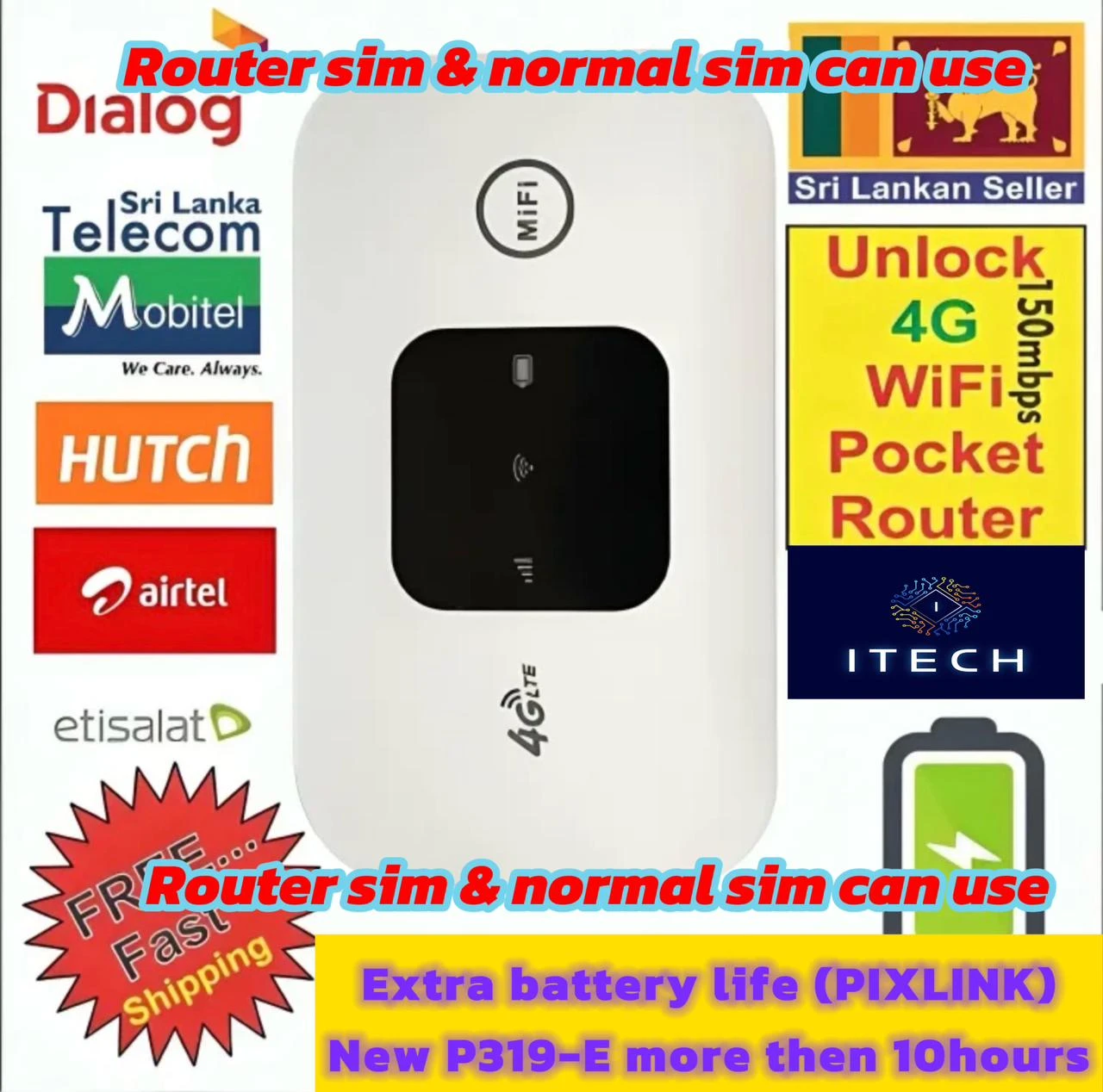 Pixlink 319-E Portable 4G LTE Wifi Pocket Router - image 2