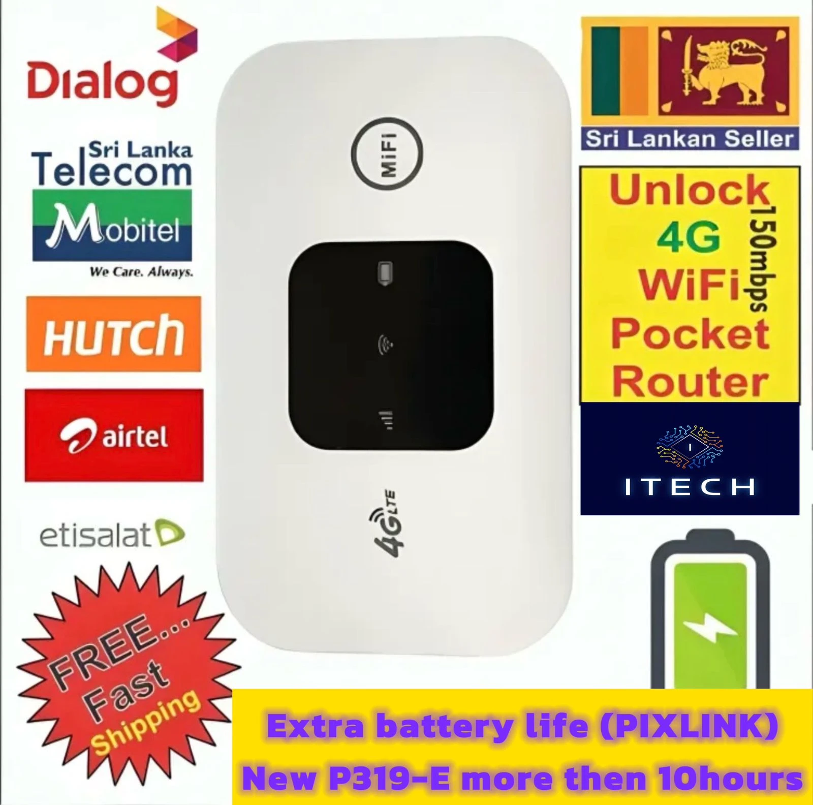 Pixlink 319-E Portable 4G LTE Wifi Pocket Router - image 4