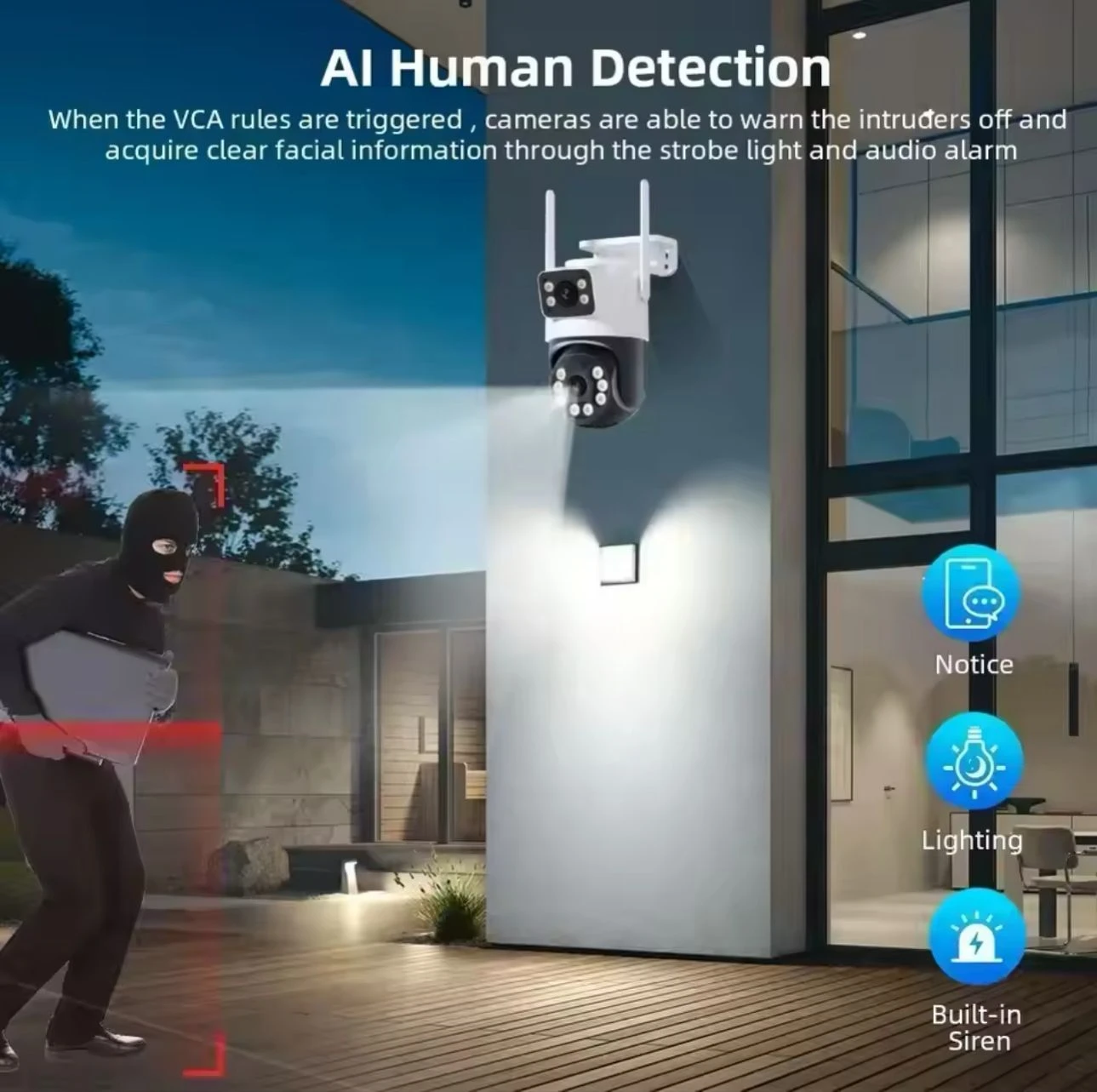 Generic PTZ Camera 6MP Dual Lens WiFi Night Vision - image 6