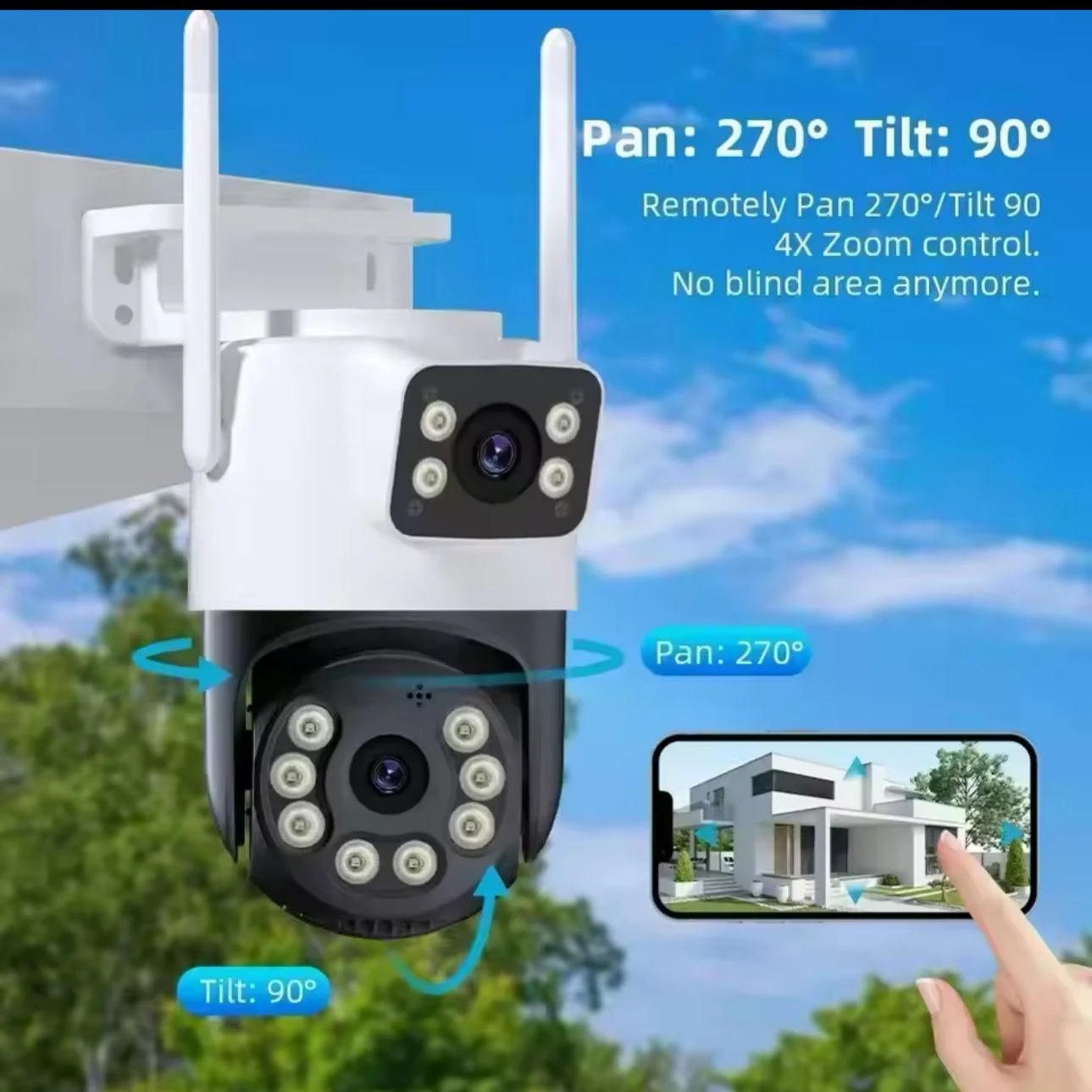 Generic PTZ Camera 6MP Dual Lens WiFi Night Vision - image 4