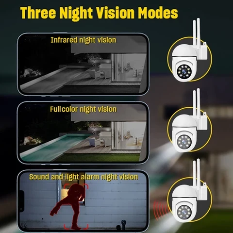 1080P Smart Wifi PTZ IP Camera Color Night Vision - image 4