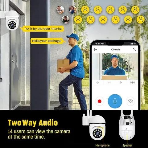 1080P Smart Wifi PTZ IP Camera Color Night Vision - image 3