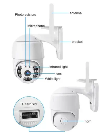 Generic PTZ Auto Tracking WiFi Camera 4MP HD AI Humanoid - image 2