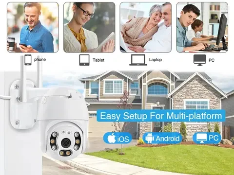 Generic PTZ Auto Tracking WiFi Camera 4MP HD AI Humanoid - image 4