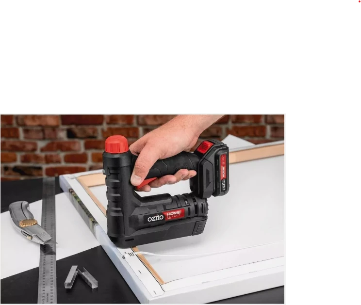 Ozito 12V Staple/Nail Gun with 12V Battery And Charger - image 2