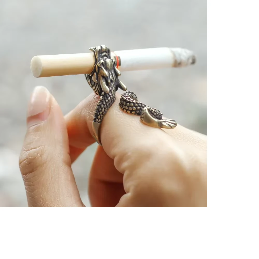 Generic Dragon Cigarette Holder Adjustable Ring Clip - image 2