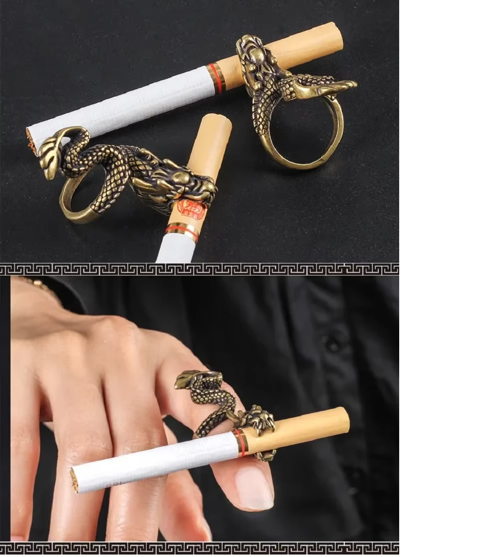 Generic Dragon Cigarette Holder Adjustable Ring Clip - image 6