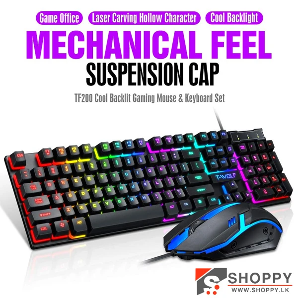 T-Wolf TF200 RGB Gaming Keyboard & Mouse Combo With - image 3