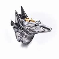 Vintage Egypt Cross Stainless Steel Rings - image 2