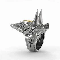 Vintage Egypt Cross Stainless Steel Rings - image 6