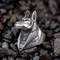 Vintage Egypt Cross Stainless Steel Rings - image 5