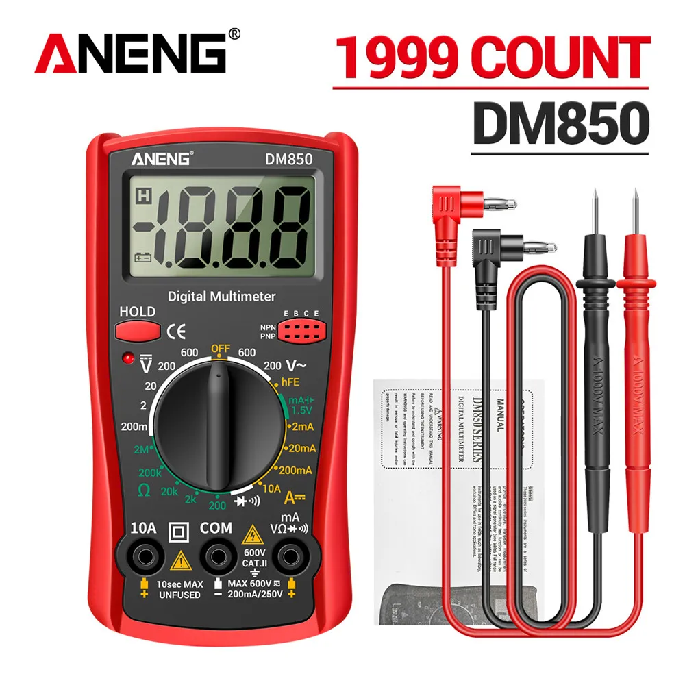 ANENG DM850 Digital Multimeter 1999 Counts Electric Professi