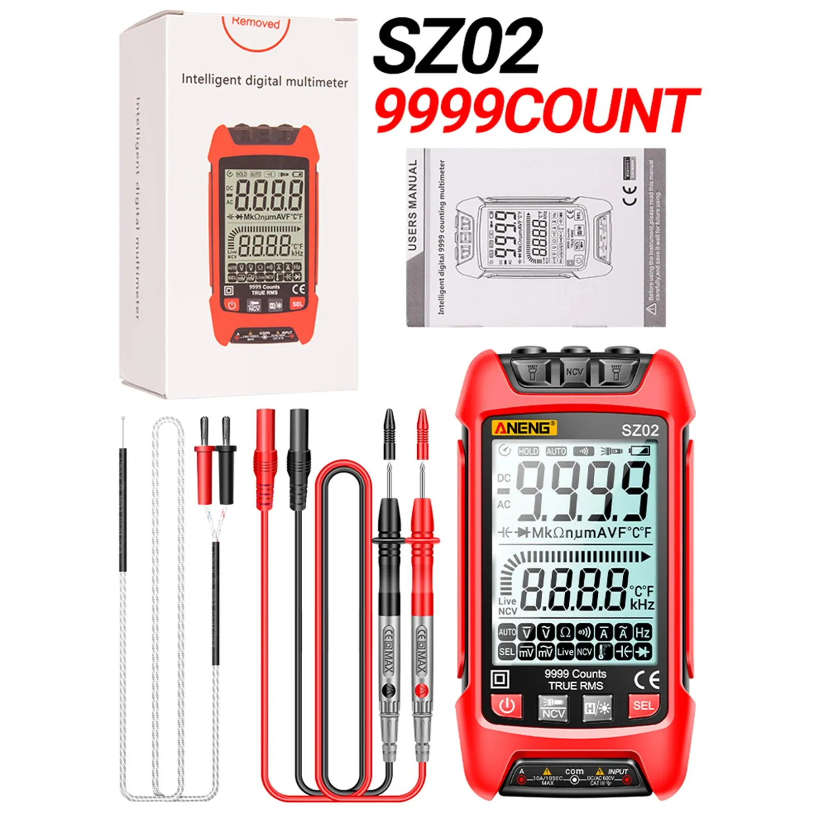 ANENG SZ02 Smart Digital Multimeter True RMS Auto