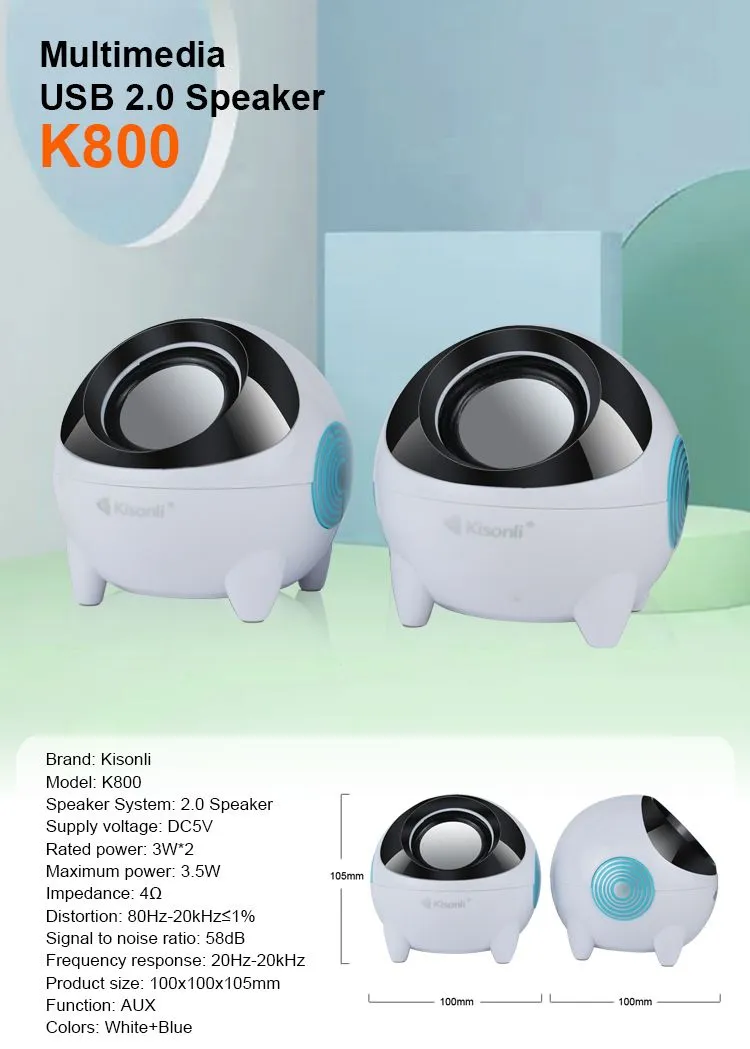 Kisonli K800 Multimedia Mini PC Speaker - image 3