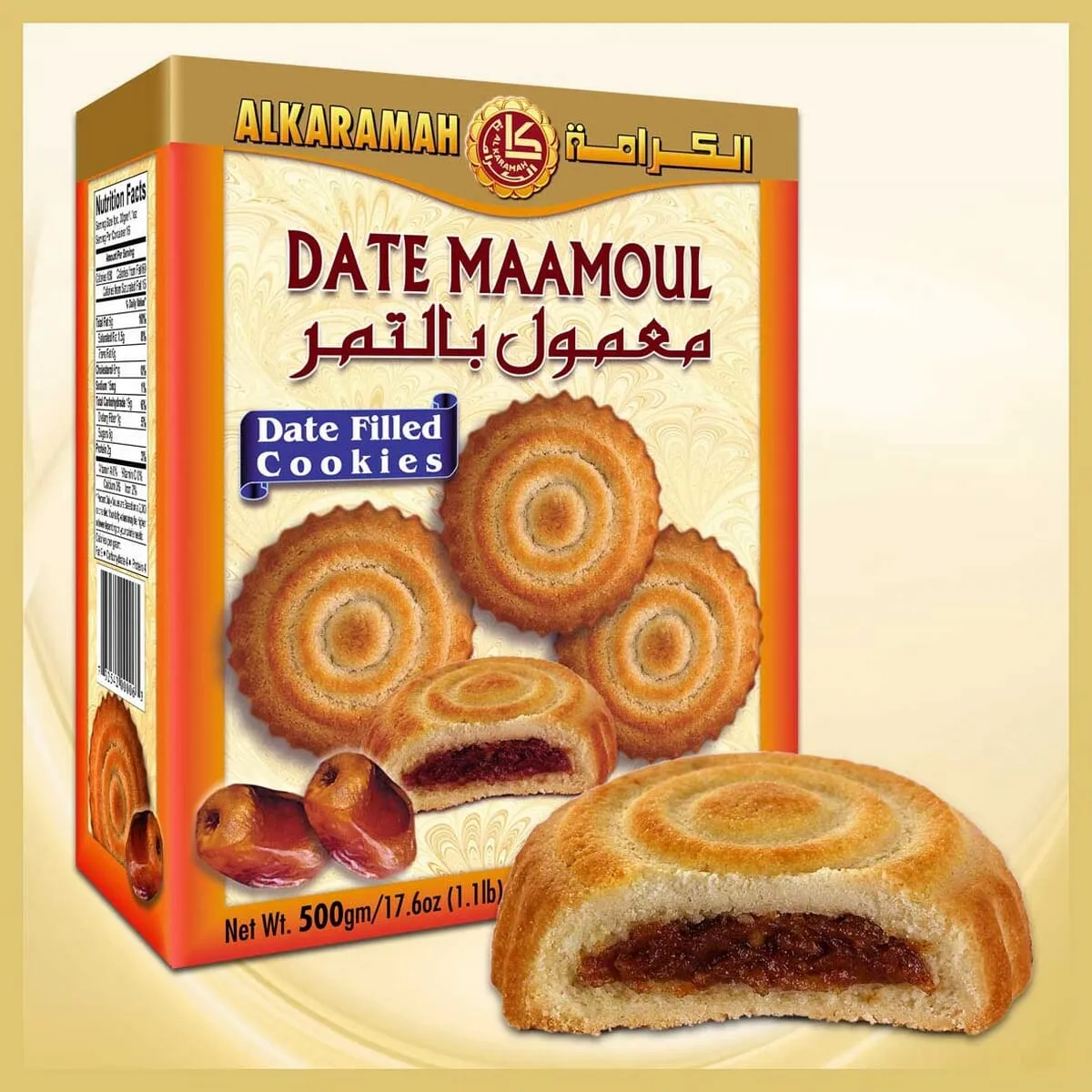 Al karamah Whole Wheat Date Maamoul 500g