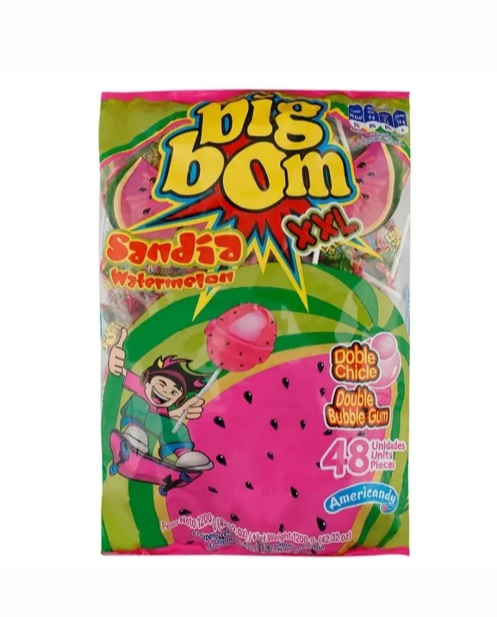 Big Bom Lollipop XXL 48Pcs Pack Strawberry - image 4