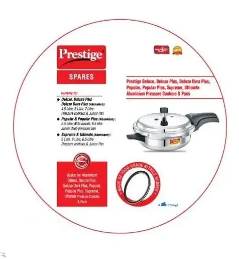 Prestige Junior Gasket Aluminum Pressure Cooker 4.5-7L Black - image 1