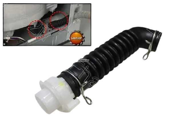 LG Washing Machine Inlet Valve Internal Pipe Black