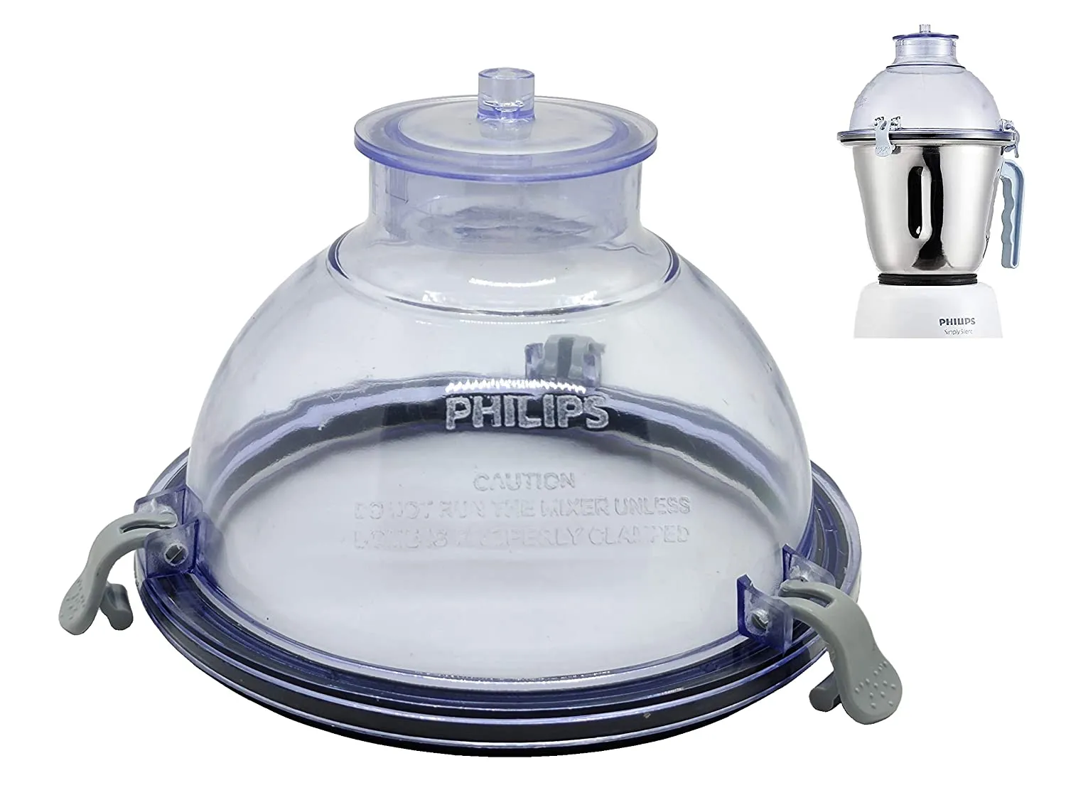 Philips Blender Big Wet Jar Clear Lid with Clips - image 2