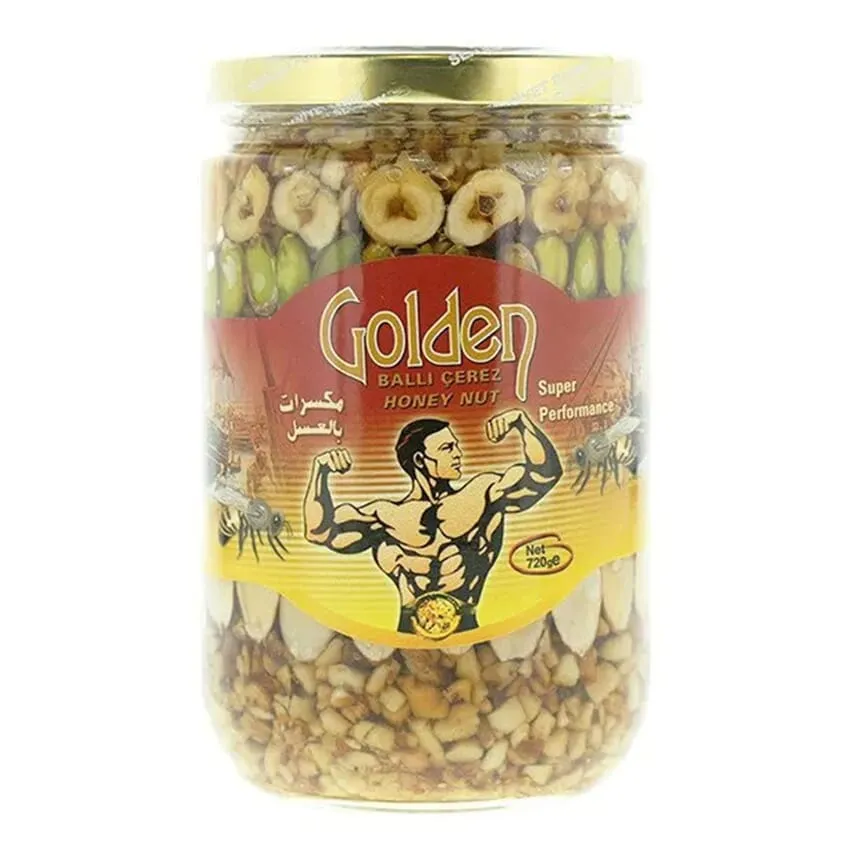 Golden Nuts With Honey Delicious Snack