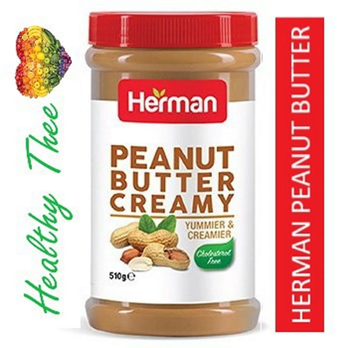 Herman Peanut Butter Creamy 510g Cholesterol Free