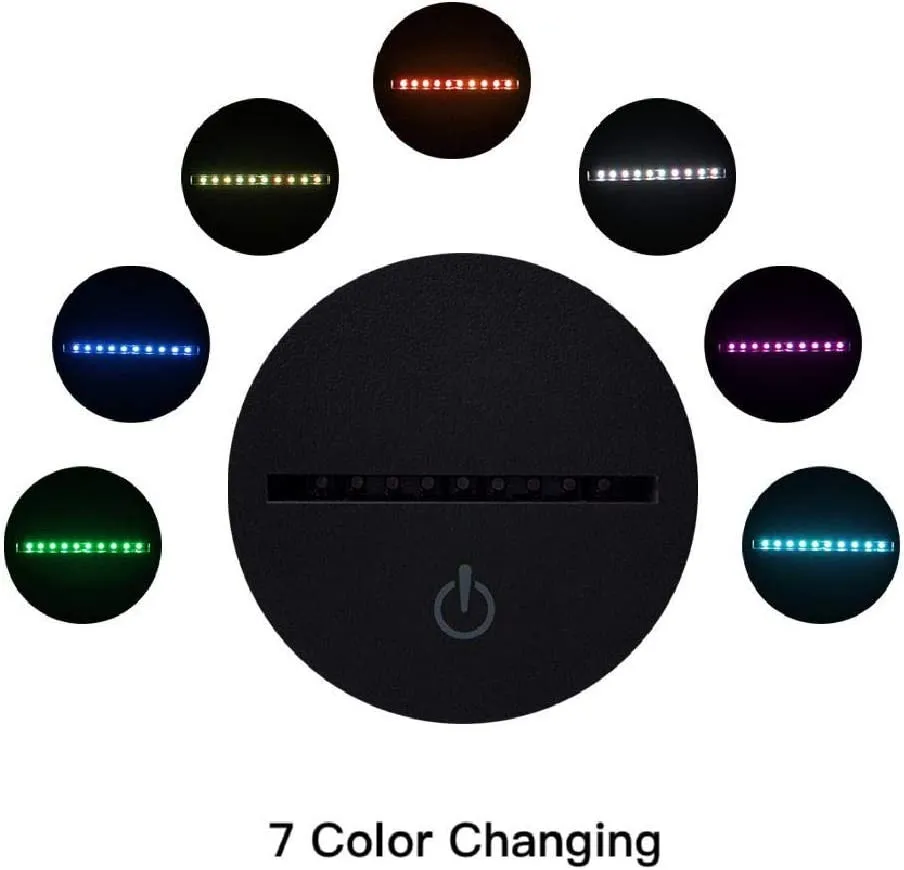 Samsung 3D Illusion Night Light 7 Colors Touch Lamp - image 4