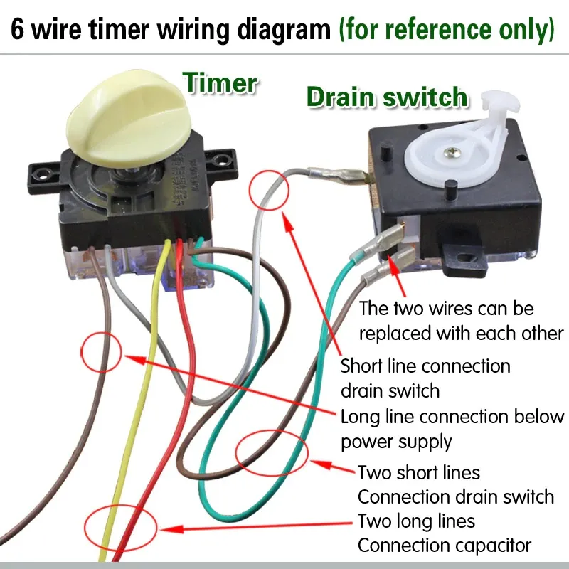 LG Washing Machine 6 Wire Timer Multicolor - image 4