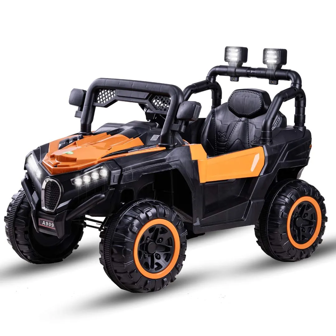 Orange Kids Ride On Electric Jeep One Key Start