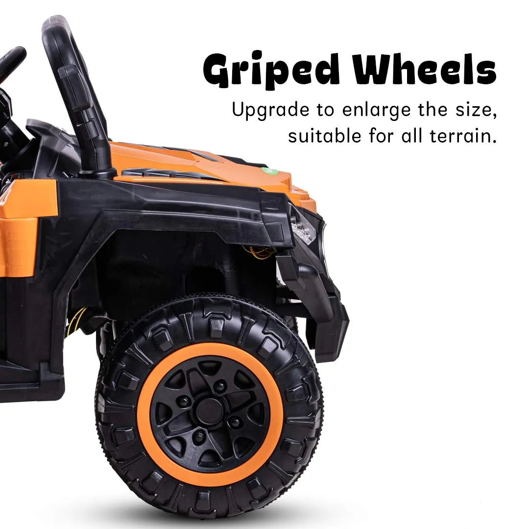 Orange Kids Ride On Electric Jeep One Key Start - image 3