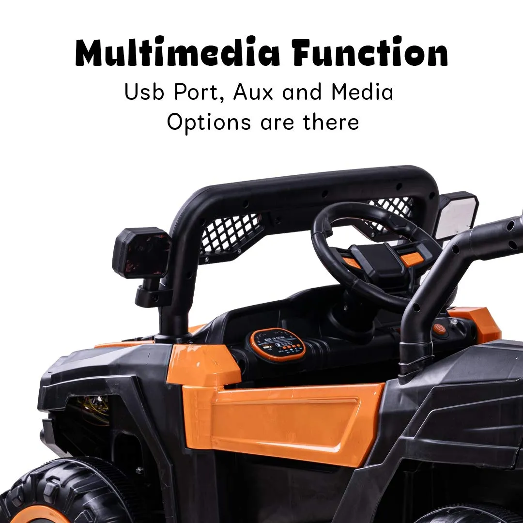 Orange Kids Ride On Electric Jeep One Key Start - image 5