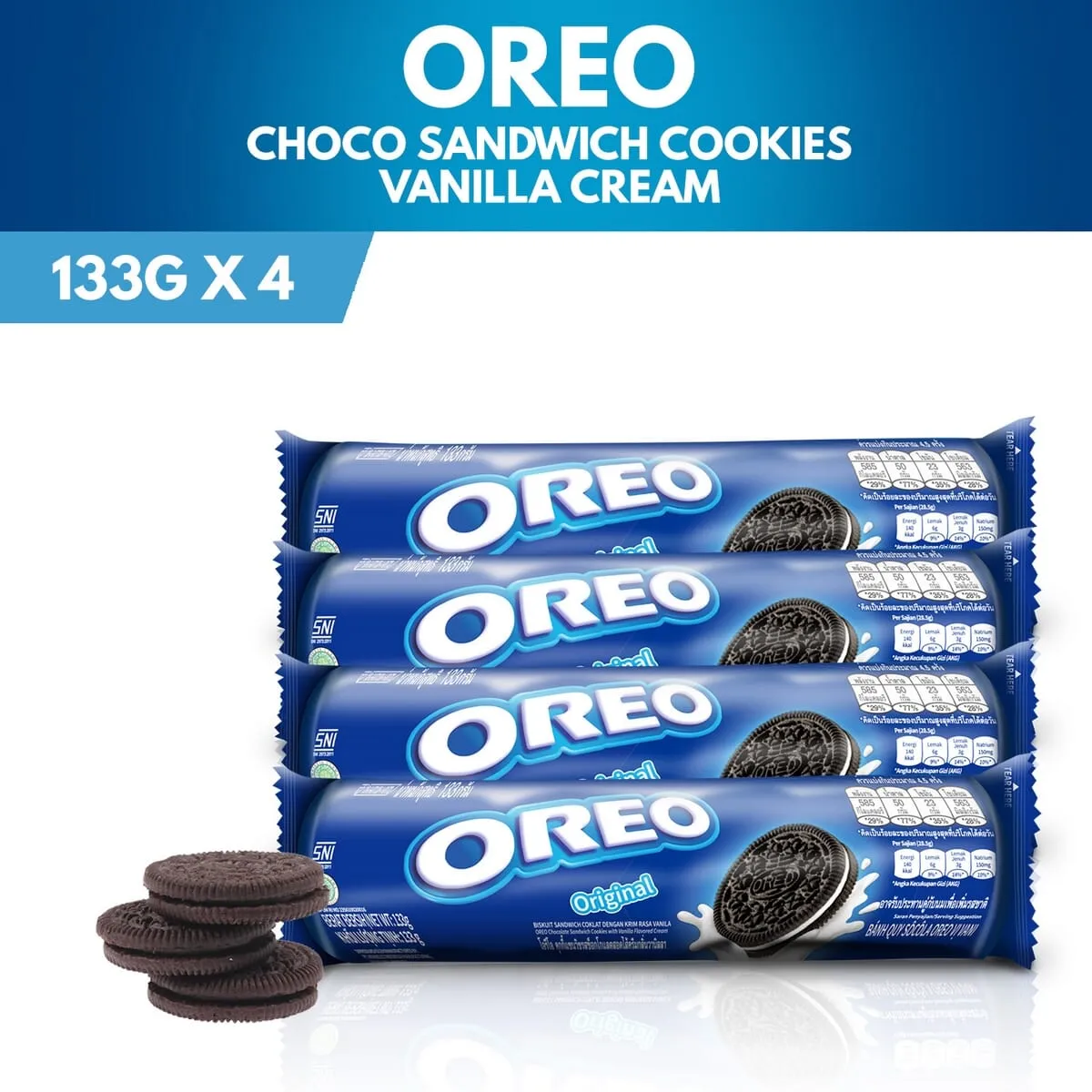Oreo Vanilla Cream Sandwich Cookies 4-Pack