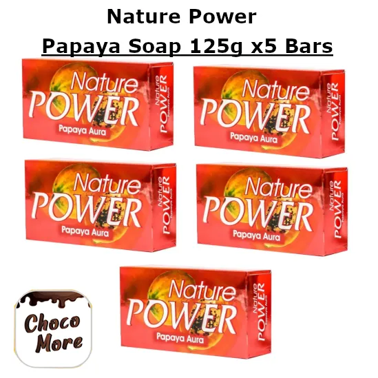 Nature Power Papaya Aura Soap 125g x 5Pcs