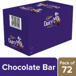 Cadbury Dairy Milk Chocolate Bar 6.6g (Pack of 72)