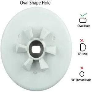 Panasonic Blender Motor Coupler Oval Shape Slot Light Ash