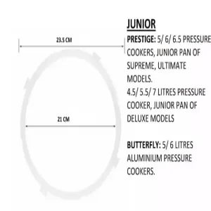 Mayur Junior Pressure Cooker Multicolor Gasket 4.5L-7L