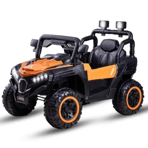 Orange Kids Ride On Electric Jeep One Key Start