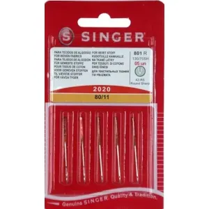Singer Sewing Machine Needles 2020 Silver (80/11)