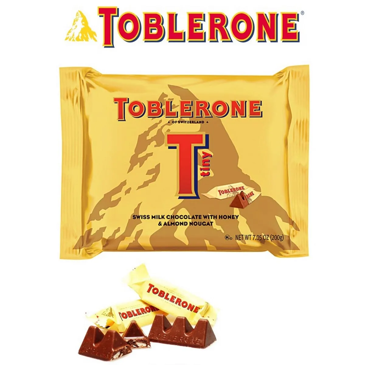 Toblerone Chocolate Tiny Milk Minis Bag 200g 25Pcs Pack