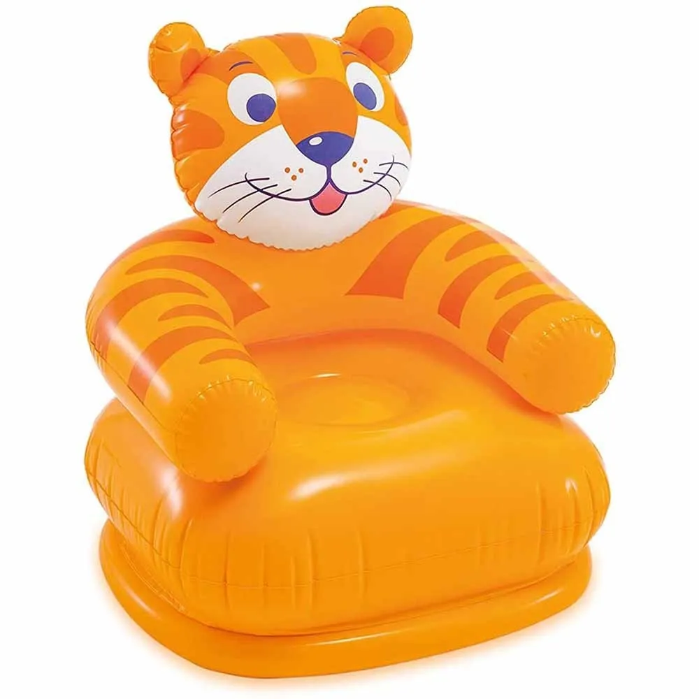 Intex Inflatable Tiger Face Chair Sofa Yellow - image 2