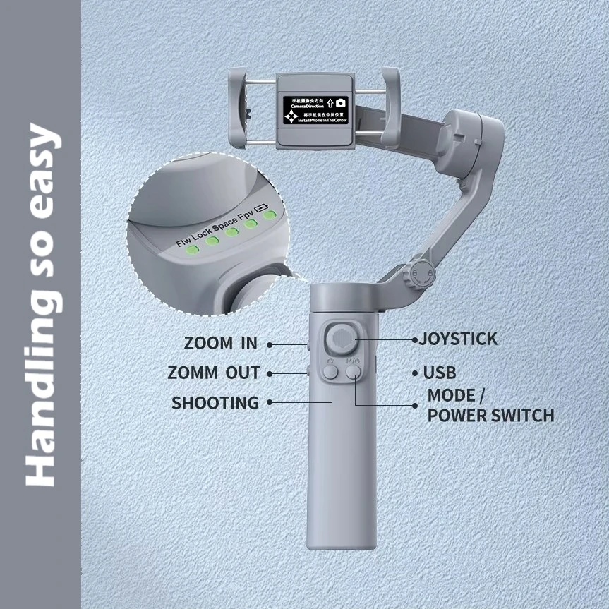 Mimo F5 Anti Shake 3-Axis Gimbal Stabilizer APP Face Tracking - image 8